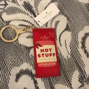 NWT KATE SPADE HOT STUFF KEY CHAIN